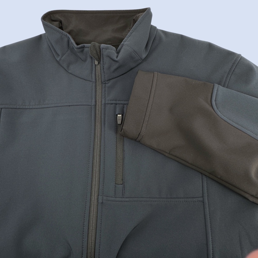 RedHead Mens Jacket Large Dark Charcoal‎ Softshell Full Zip Fleece Lined Jacket